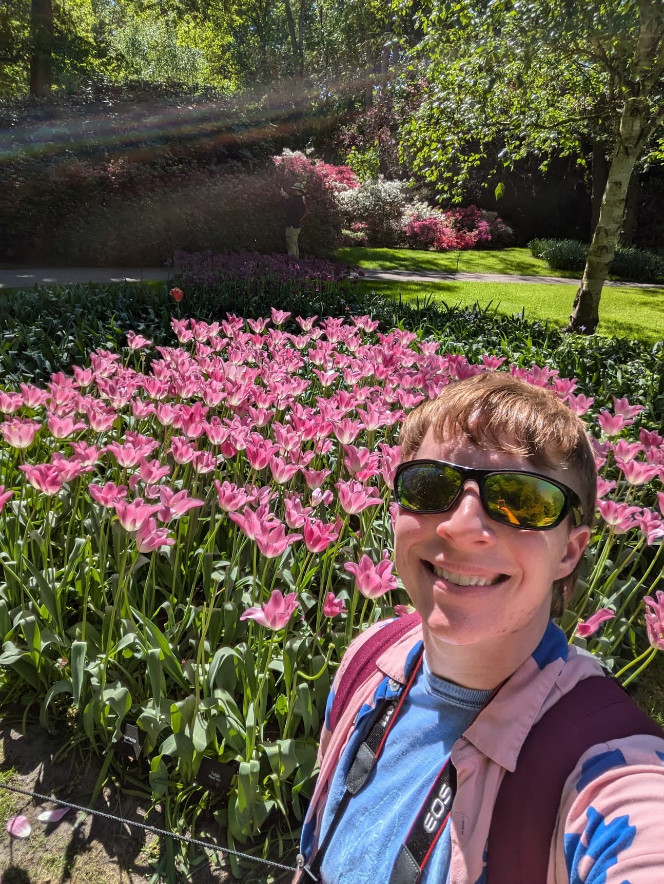 selfie in the keukenhof gardens, Netherlands